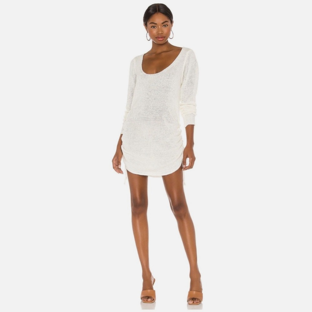 Turn Back Time Mini Dress in White by SNDYS x Revolve NWT